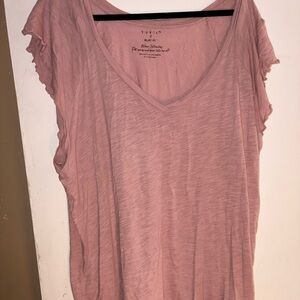 Torrid Vintage Soft V-Neck Women's Top - Dusty Pink